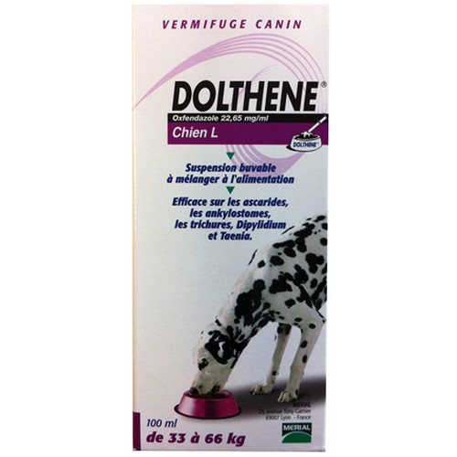 DOLTHENE CHIEN L (33-66 KG)  fl/100 ml 	susp buv